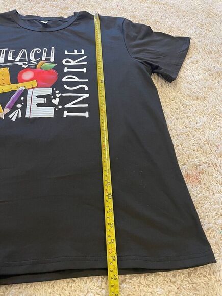 Teach Love Inspire Women's Graphic Tee Multicolor Short Sleeve L - Picture 4 of 13